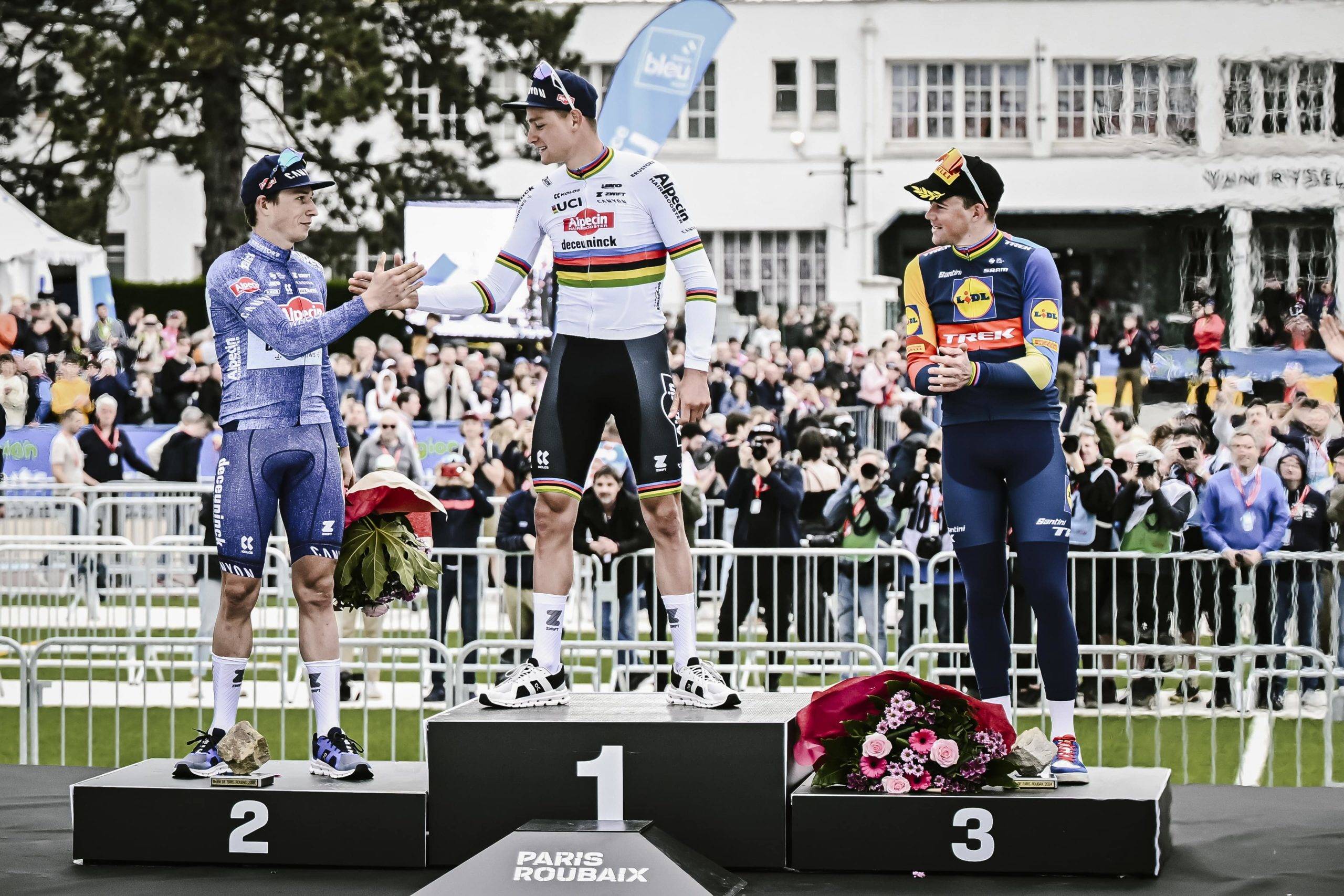 Le podium du Paris Roubaix 2024